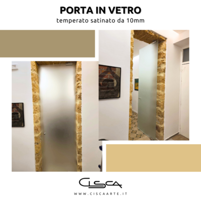 porta in vetro temperato satinato