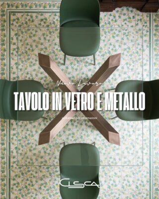 tavolo vetro e corten su misura